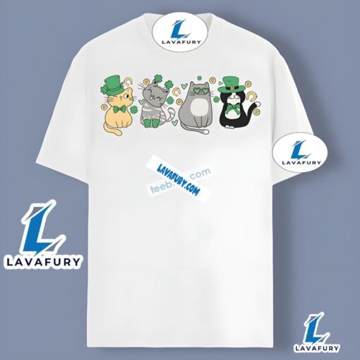 Cats Squad Shamrock With St Patricks Day Shirt Idea 2025