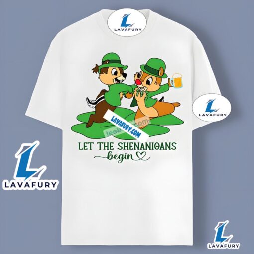 Chip And Dale St Patrick Day Let The Shenanigans Trendy Shirt 2025