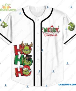 Christmas Vacation Car​ With The Grinch Custom Name Baseball Jersey