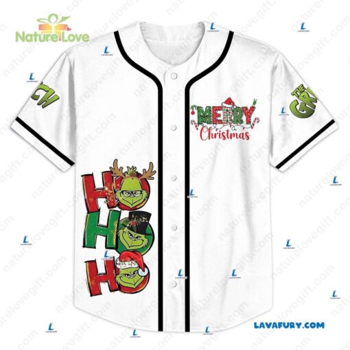 Christmas Vacation Car​ With The Grinch Custom Name Baseball Jersey