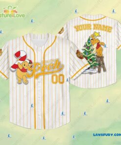 Christmas Winnie the Pooh Custom Baseball Jersey Disney Gifts