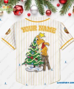 Christmas Winnie the Pooh Custom Baseball Jersey Disney Gifts