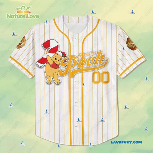 Christmas Winnie the Pooh Custom Baseball Jersey Disney Gifts