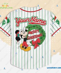 Custom Mickey Christmas Baseball Jersey Disney Baseball Team Outfit