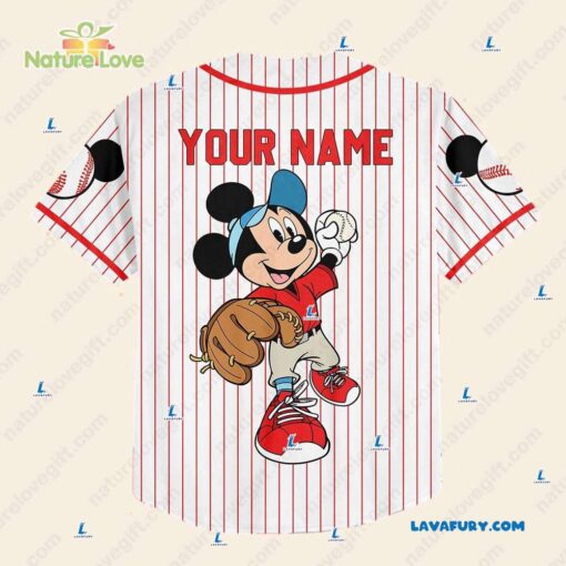 Custom Mickey Mouse Baseball Jersey Personalized Disney Gift for Fans