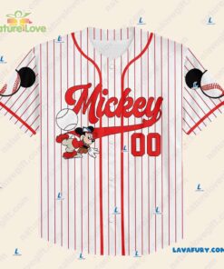 Custom Mickey Mouse Baseball Jersey Personalized Disney Gift for Fans