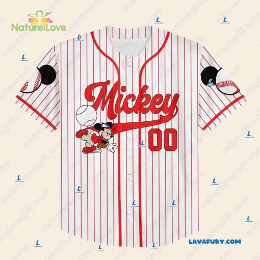 Custom Mickey Mouse Baseball Jersey Personalized Disney Gift for Fans