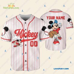 Custom Mickey Mouse Baseball Jersey…