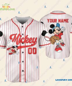 Custom Mickey Mouse Baseball Jersey…