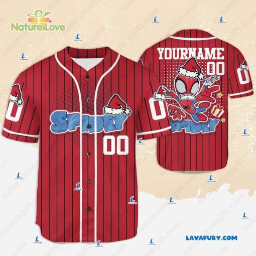 Custom Team Spidey Baseball Jersey Disney Christmas Gifts