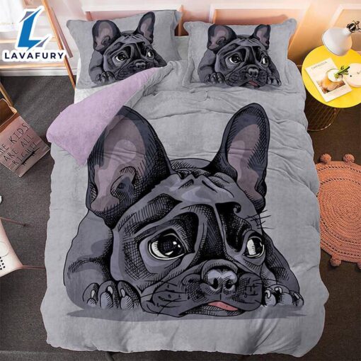 Cute Dog Cartoon Pug Bedding Set Duvet Covers 2