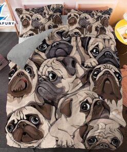 Cute Dog Cartoon Pug Bedding…