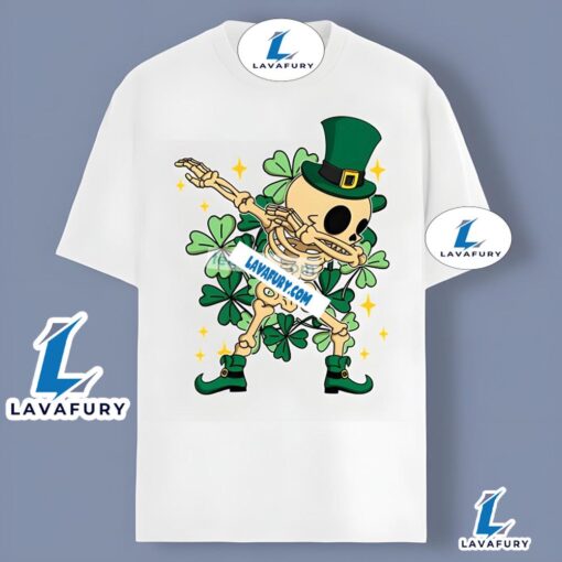 Dabbing Skeleton St Patrick Day Shirt Men Women 2025