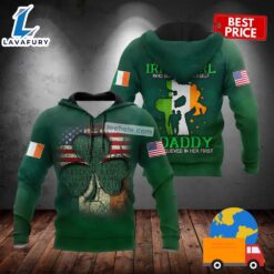 Daddy St Patrick Day Shamrock Green 3D Pattern Hoodie 2025