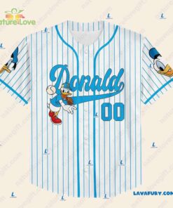 Disney Donald Duck Personalized Baseball Jersey With Name and Number