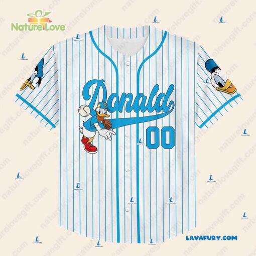 Disney Donald Duck Personalized Baseball Jersey With Name and Number