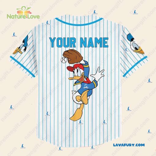 Disney Donald Duck Personalized Baseball Jersey With Name and Number