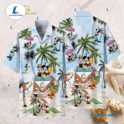 Disney Mickey Hawaiian Button Down…