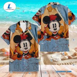 Disney Minnie Hawaiian Shirt Vintage…