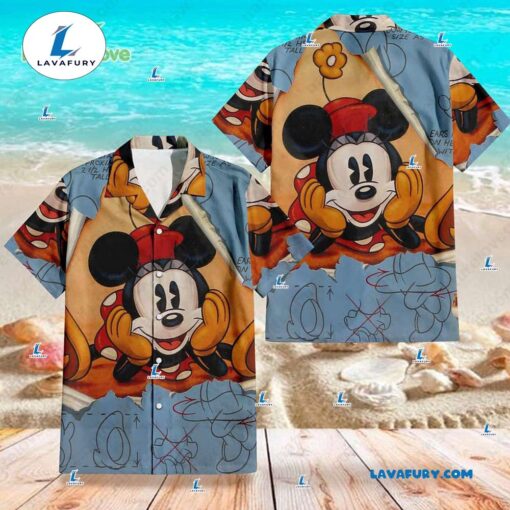 Disney Minnie Hawaiian Shirt Vintage Mickey Friend Aloha Shirts