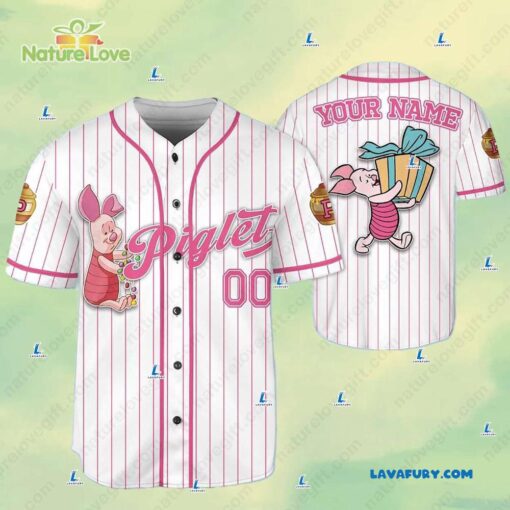 Disney Piglet Custom Baseball Jersey Xmas Gift for Disney’s Fans