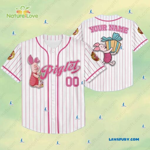 Disney Piglet Custom Baseball Jersey Xmas Gift for Disney’s Fans