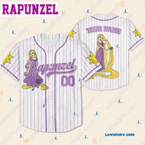 Disney Princess Rapunzel Personalized Baseball Jersey​ With Name