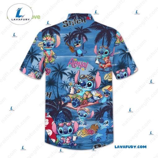 Disney Stitch Hawaiian Shirt Aloha Summer Vacation Clothes