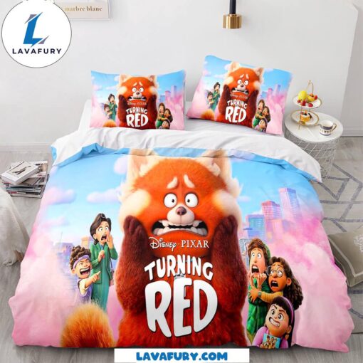 Disney Turning Red Bedding Set Quilt Duvet Cover Bedding Sets V1