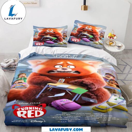 Disney Turning Red Bedding Set Quilt Duvet Cover Bedding Sets V5