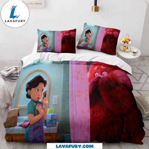 Disney Turning Red Bedding Set Quilt Duvet Cover Bedding Sets V6