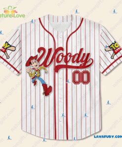 Disney Woody Toy Story Custom Name Baseball Jersey Disney Gifts