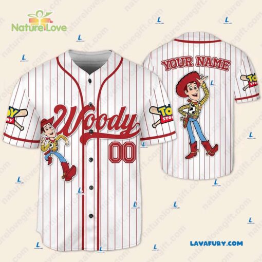 Disney Woody Toy Story Custom Name Baseball Jersey Disney Gifts