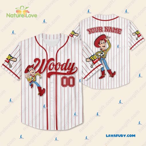 Disney Woody Toy Story Custom Name Baseball Jersey Disney Gifts