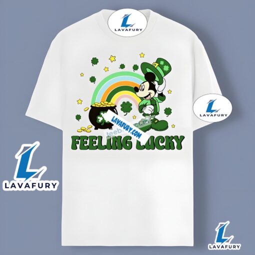 Feeling Lucky With Mickey St Patricks Day Graphic Shirt 2025