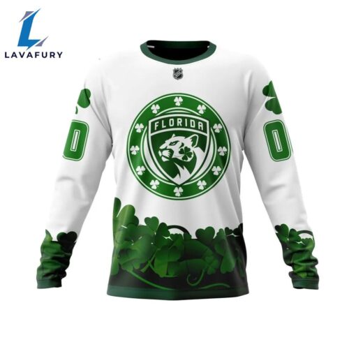 Florida Panthers  Happy St.Patrick Days Jersey Long Sleeved Sweatshirt