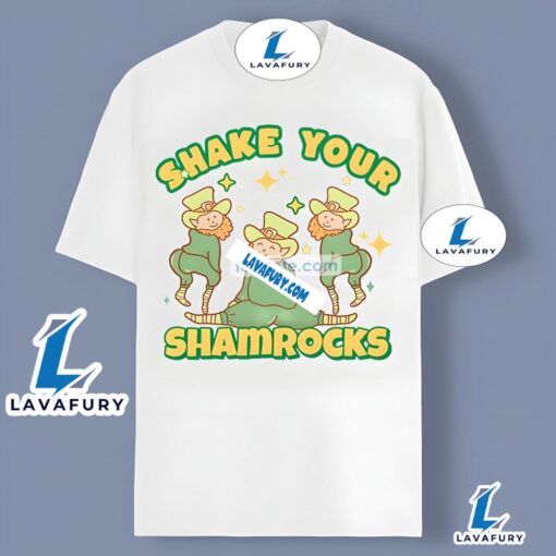 Funny Leprechaun St Patricks Day Shake Your Shamrocks Shirt 2025