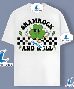 Funny Shamrock And Roll St Patricks Shirt Holiday 2025