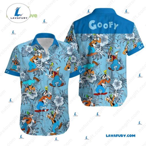 Goofy Hawaiian Shirt Summer Tropical Blue Aloha Shirts