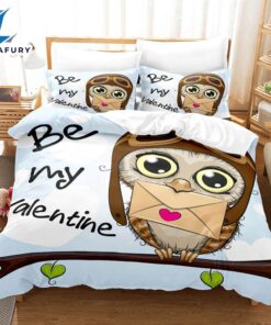 Hand-Painted Cartoon Owl Bedding Set…