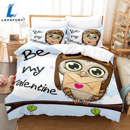 Hand-Painted Cartoon Owl Bedding Set Quilt Covers 10