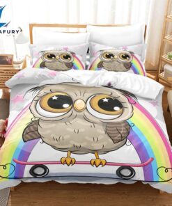 Hand-Painted Cartoon Owl Bedding Set…