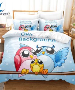 Hand-Painted Cartoon Owl Bedding Set…