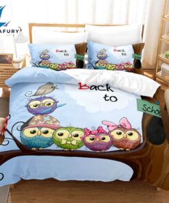 Hand-Painted Cartoon Owl Bedding Set…