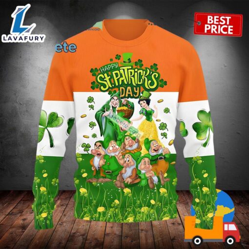 Happy St Patricks Day With Disney Snow White Green Mens Ugly Sweater 2025