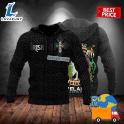 Irish St Patrick Day Black 3D Zip Up Hoodie 2025