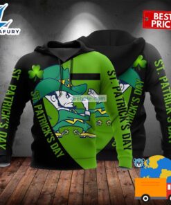 Leprechaun Chipi St Patrick Day Green 3D Zip Up Hoodie 2025