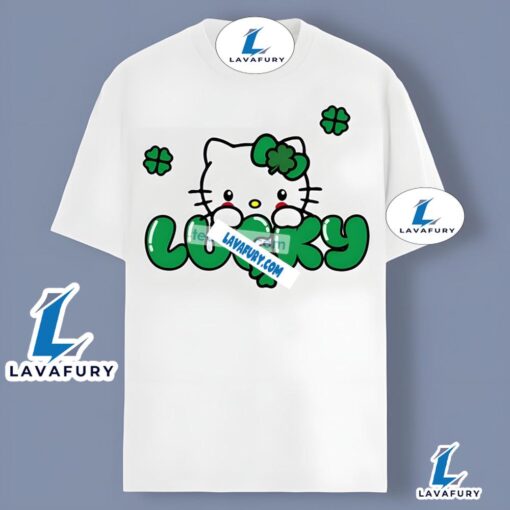 Lucky St Patricks Day With Hello Kitty Cat Shirt Idea 2025