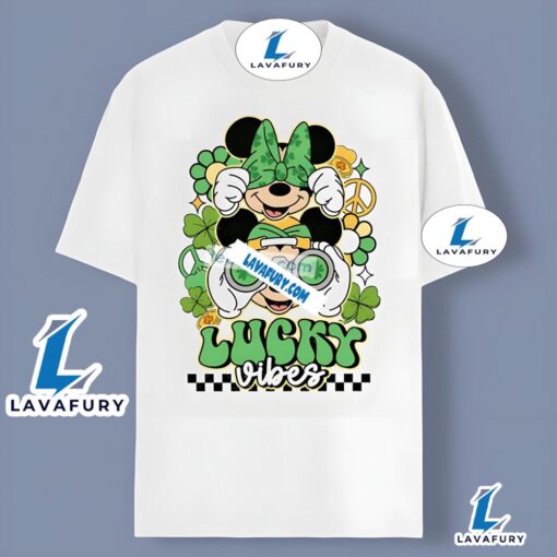 Lucky Vibes St Patrick Day With Mickey And Minnie Shirt Idea 2025