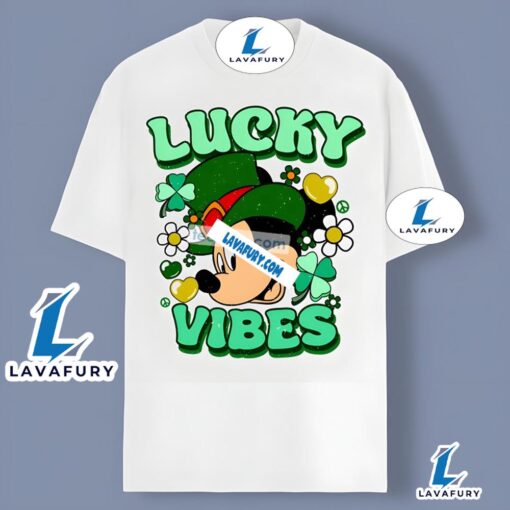 Lucky Vibes With Mickey Mouse Shamrock Shirt Idea 2025